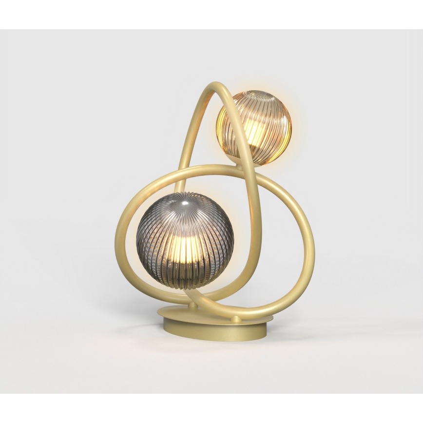 Wofi 8015-204 - LED Tafellamp METZ 2xG9/3,5W/230V goud/grijs