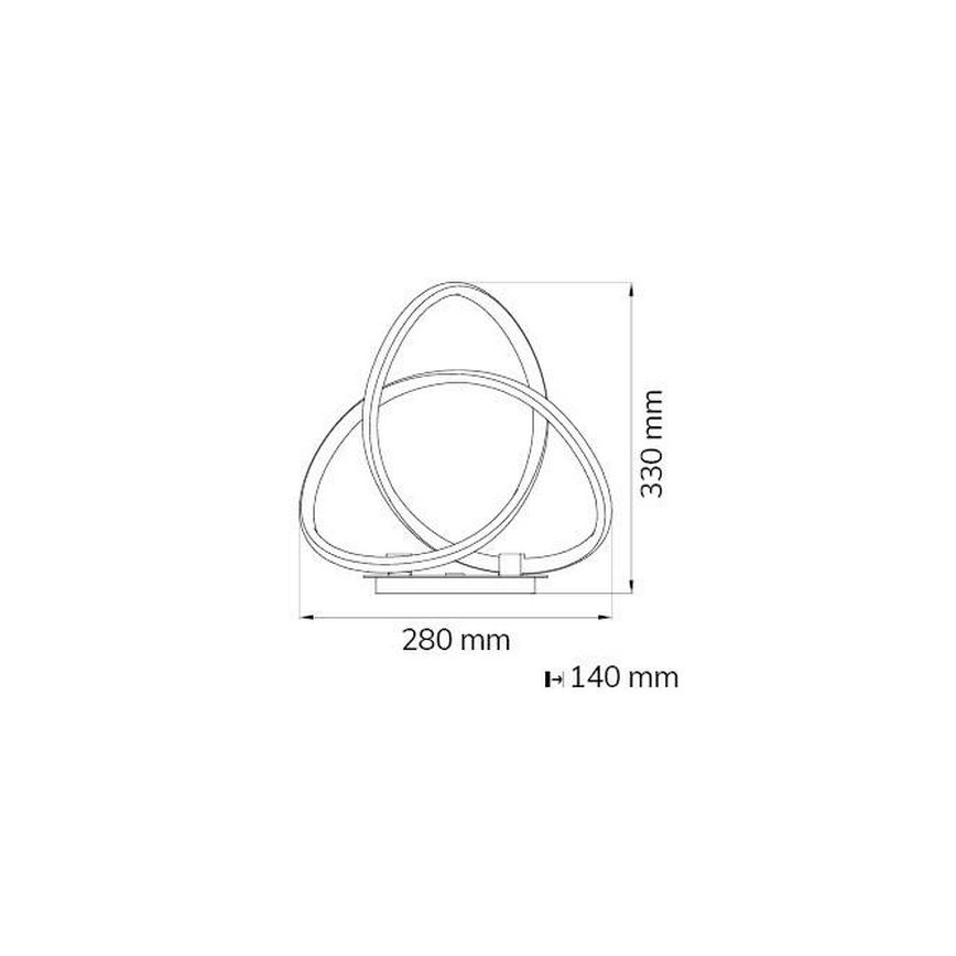 Wofi 8134.01.88.9000 - Dimbare LED tafellamp INDIGO LED/19W/230V