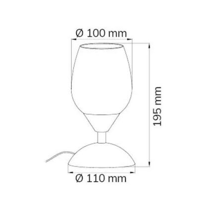 Wofi 814101640500 - Dimbare touch tafellamp FLAME 1xE14/60W/230V