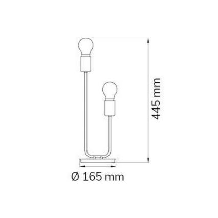 Wofi 8255.02.10.8000 - Lampen standaard YORK 2xE27/60W/230V