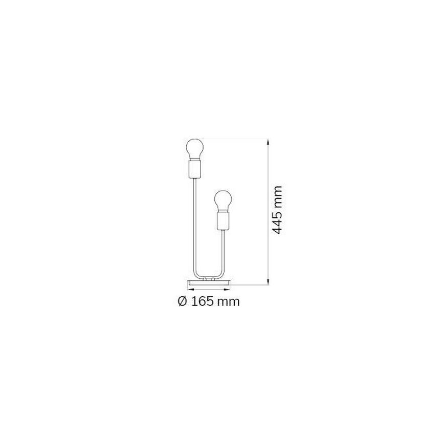 Wofi 8255.02.10.8000 - Lampen standaard YORK 2xE27/60W/230V
