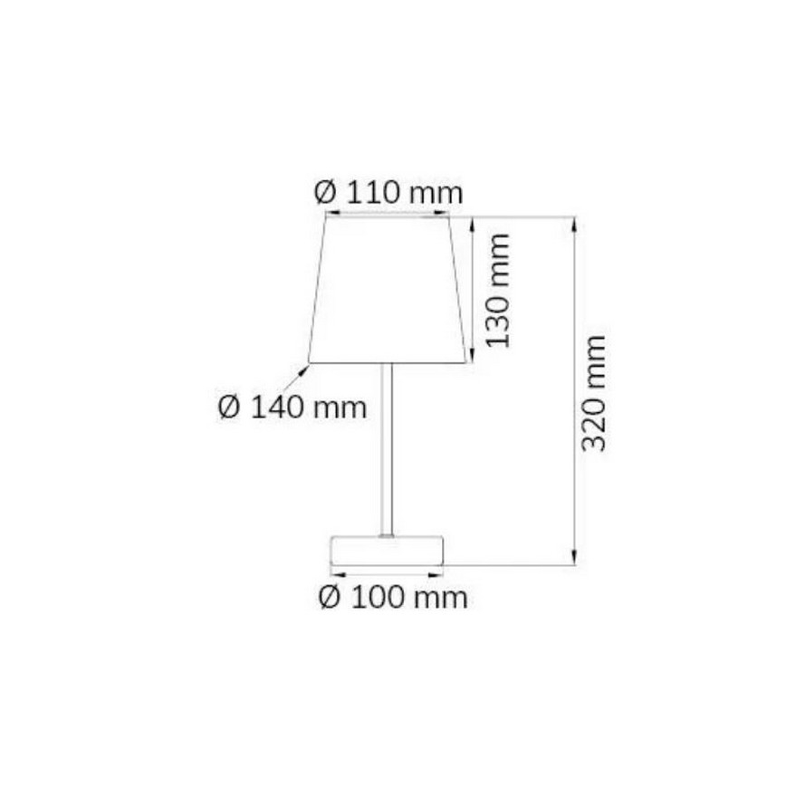 Wofi 8324.01.50.0000 - Tafellamp CESENA 1xE14/42W/230V grijs