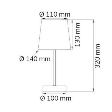 Wofi 832401060000 - Tafellamp CESENA 1xE14/42W/230V wit