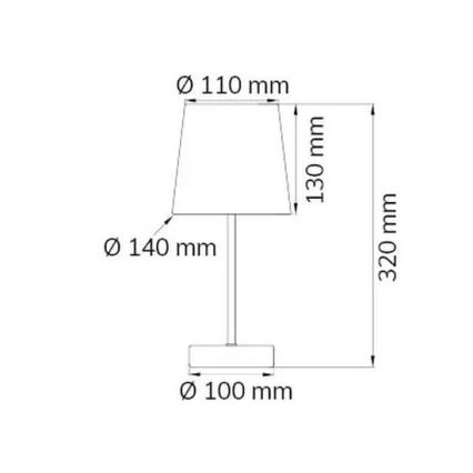 Wofi 832401949000 - Tafellamp CESENA 1xE14/42W/230V roze