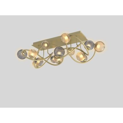 Wofi 9015-1204 - LED Bevestigde Hanglamp METZ 12xG9/3,5W/230V goud/grijs