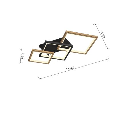 Wofi 9022-306M - Dimbare LED Plafondlamp MATERA LED/37W/230V