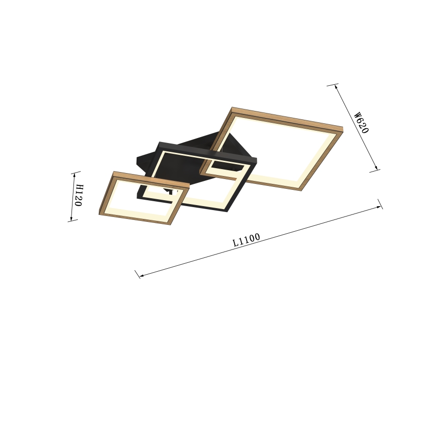 Wofi 9022-306M - Dimbare LED Plafondlamp MATERA LED/37W/230V