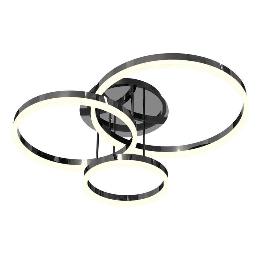 Wofi 9049-405 - Dimbare LED bevestigde hanglamp PERPIGNAN LED/51W/230V zwart/glanzend chroom