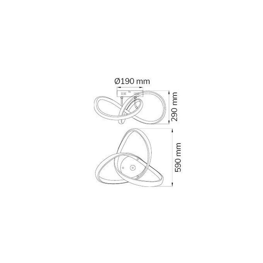 Wofi 9134.01.88.9000 - LED Opbouwlamp INDIGO LED/45W/230V