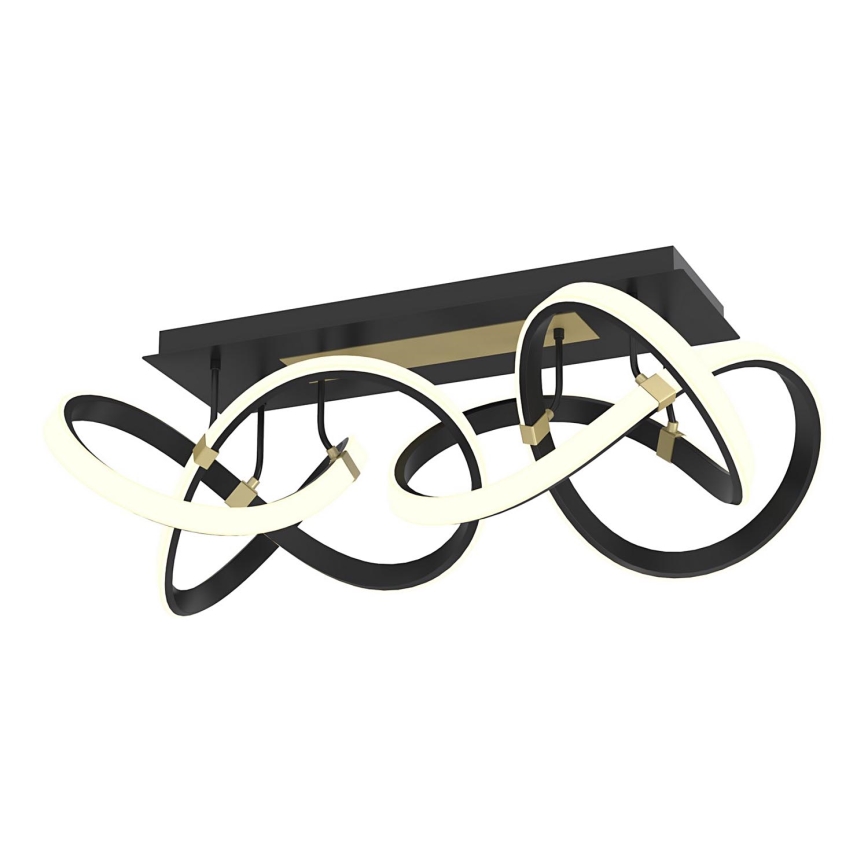 Wofi 9134-204 - LED Dimbare Opbouwlamp INDIGO LED/64W/230V zwart/goud