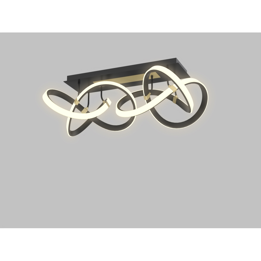 Wofi 9134-204 - LED Dimbare Opbouwlamp INDIGO LED/64W/230V zwart/goud