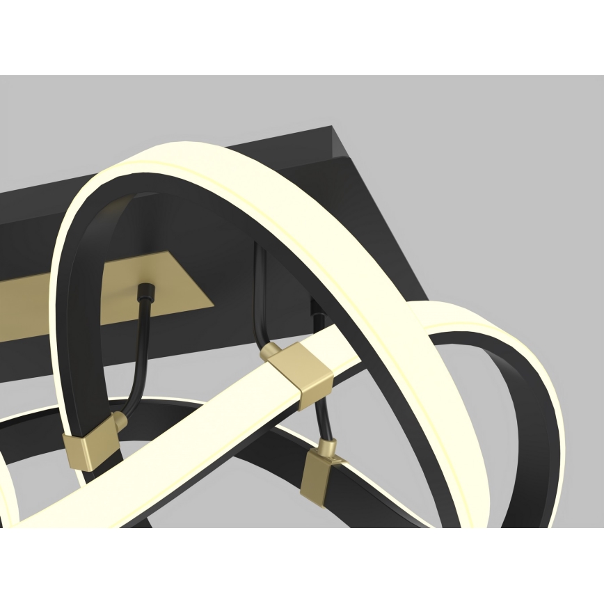 Wofi 9134-204 - LED Dimbare Opbouwlamp INDIGO LED/64W/230V zwart/goud