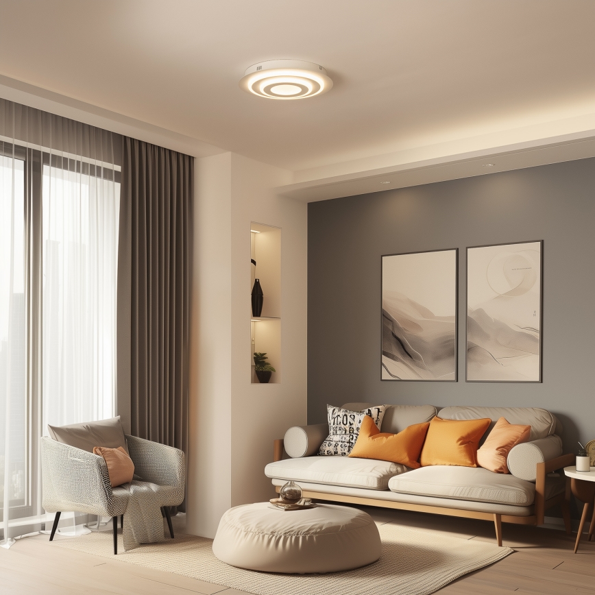 Wofi 9464.01.06.9000 - LED plafondlamp FLYNN LED/25W/230V Ø 60 cm wit