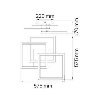 Wofi 9531.03.54.7000 - Dimbare LED bevestigde hanglamp VISO LED/40W/230V