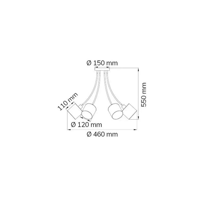 Wofi 9609.06.10.9000 - Hanglamp met vaste pendel CHARME 6xE14/40W/230V