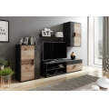 Woonwand BRICK bruin/zwart