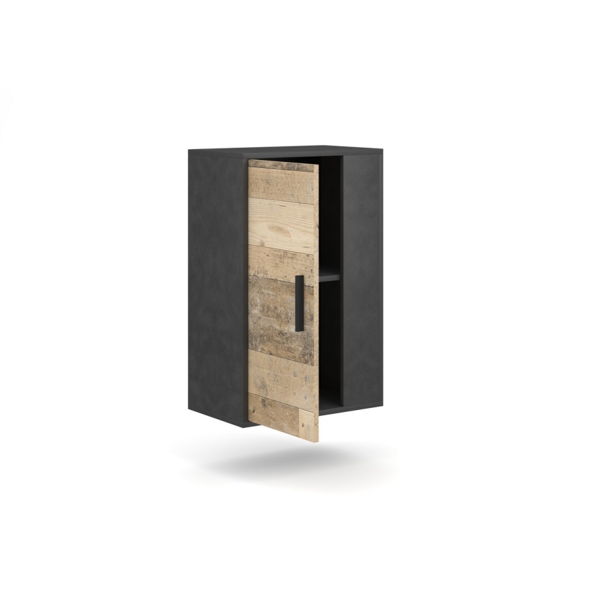 Woonwand BRICK bruin/zwart