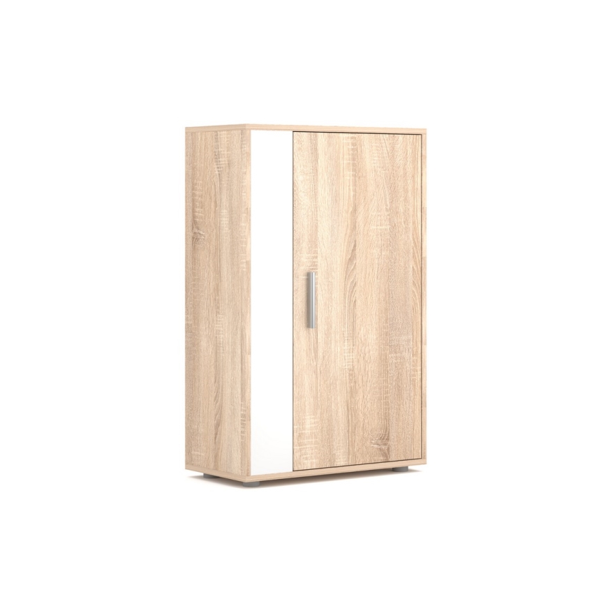Woonwand BRICK sonoma eik/wit