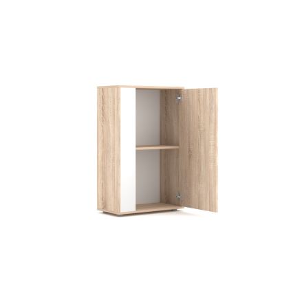 Woonwand BRICK sonoma eik/wit