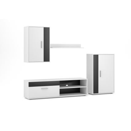 Woonwand BRICK wit/zwart