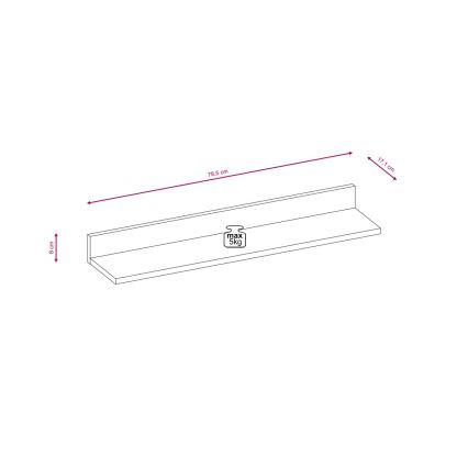 Woonwand BRICK wit/zwart