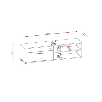 Woonwand BRICK wit/zwart