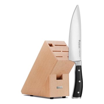 Wüsthof - Keukenmes koksmes CLASSIC IKON 20 cm in beukenhouten standaard