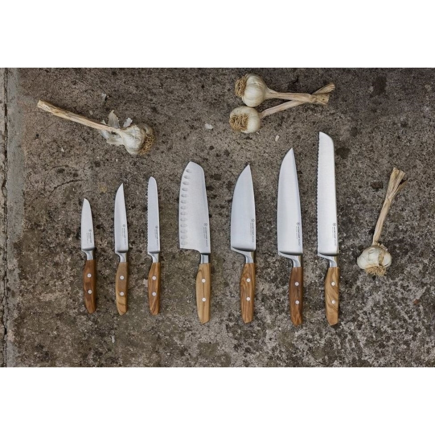 Wüsthof - Keukenmes santoku AMICI 17 cm olijfhout