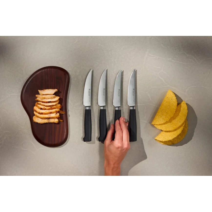 Wüsthof - PARTNER set van 4 steakmessen, zwart