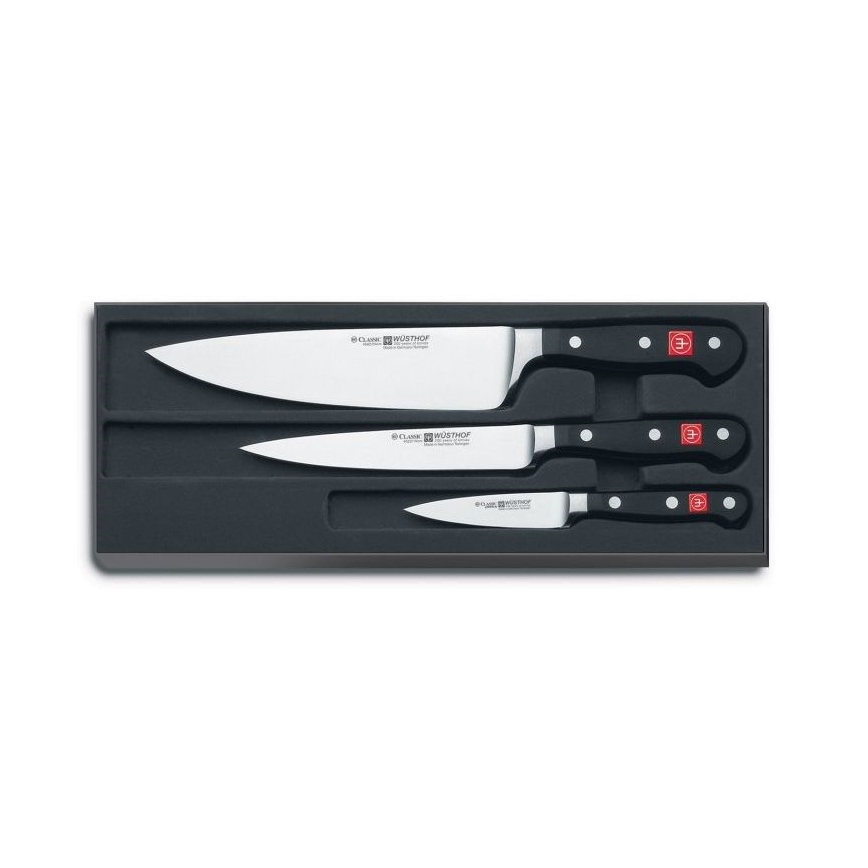Wüsthof - Set keukenmessen CLASSIC 3 stuks zwart