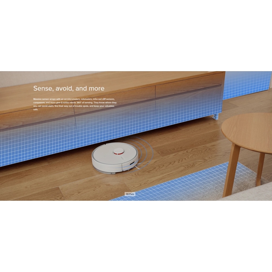 Xiaomi Slimme Roborock Stofzuiger S6 Pure 58W Wi-Fi wit