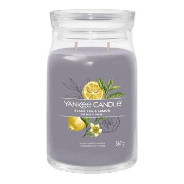 Yankee Candle - Grote geurkaars BLACK TEA & LEMON 567g 60-90 uur