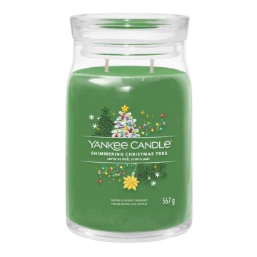 Yankee Candle - Grote geurkaars SHIMMERING CHRISTMAS TREE 567g 60-90 uur.