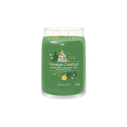 Yankee Candle - Grote geurkaars SHIMMERING CHRISTMAS TREE 567g 60-90 uur.