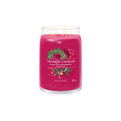 Yankee Candle - Grote geurkaars SPARKLING WINTERBERRY 567 g 60-90 uur