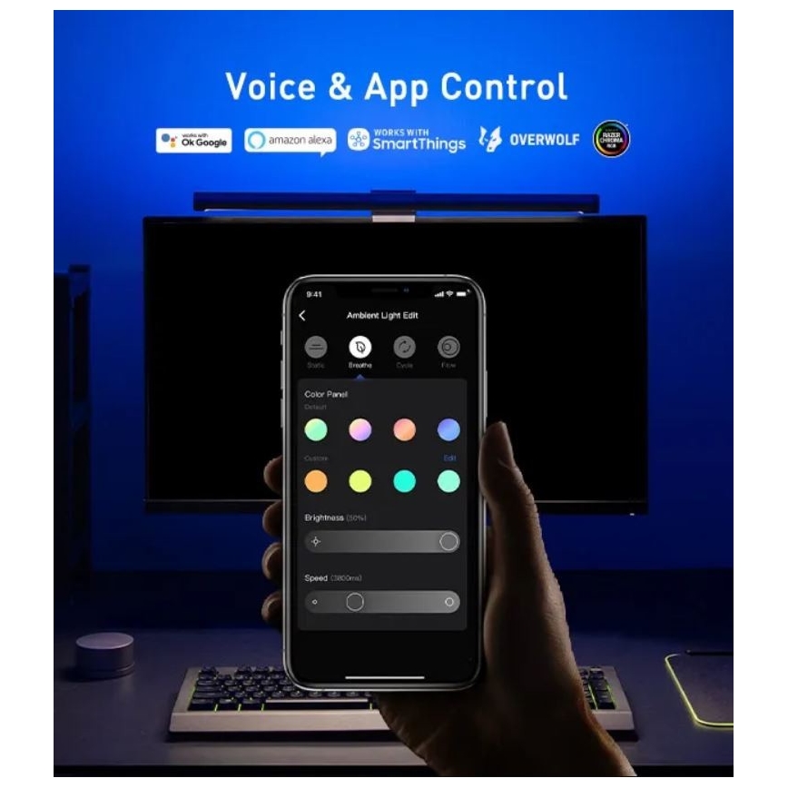 Yeelight - Dimbare LED RGB Scherm Verlichting LED/10W/230V IP50 CRI95