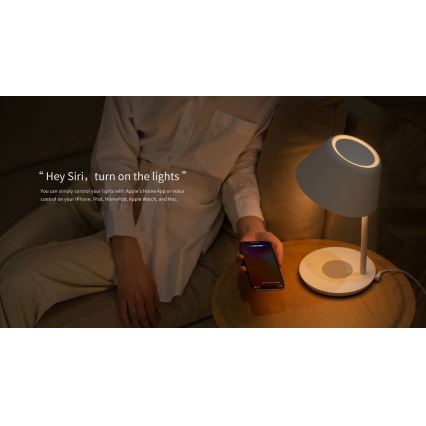 Yeelight - Dimbare LED Tafel Lamp met Draadloos Opladen Staria Bed Lamp Pro LED/20W/230V Wi-Fi