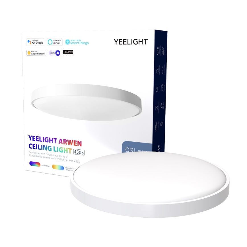 Yeelight - LED RGB dimbare plafondlamp ARWEN 450S LED/50W/230V CRI 90 + afstandsbediening Wi-Fi/BT
