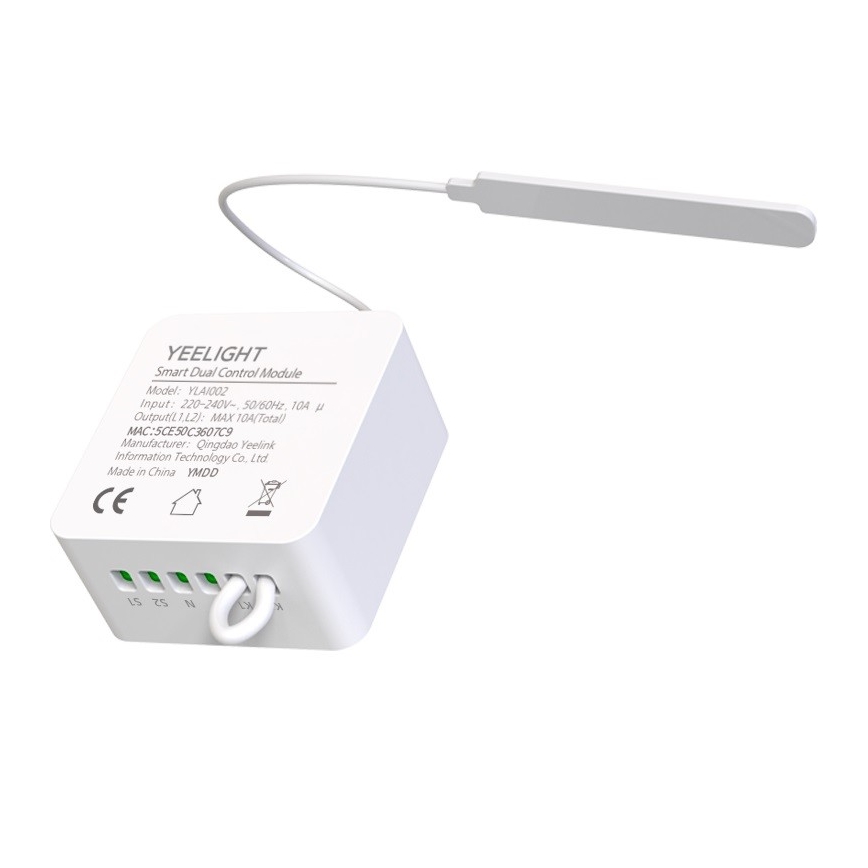 Yeelight - Schakelaar voor elektrische circuit 230V/10A Wi-Fi/Bluetooth