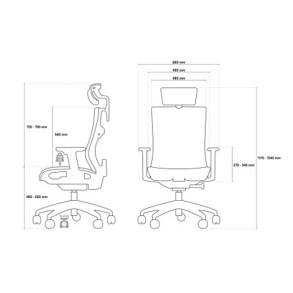 Yenkee - Bureaustoel zwart