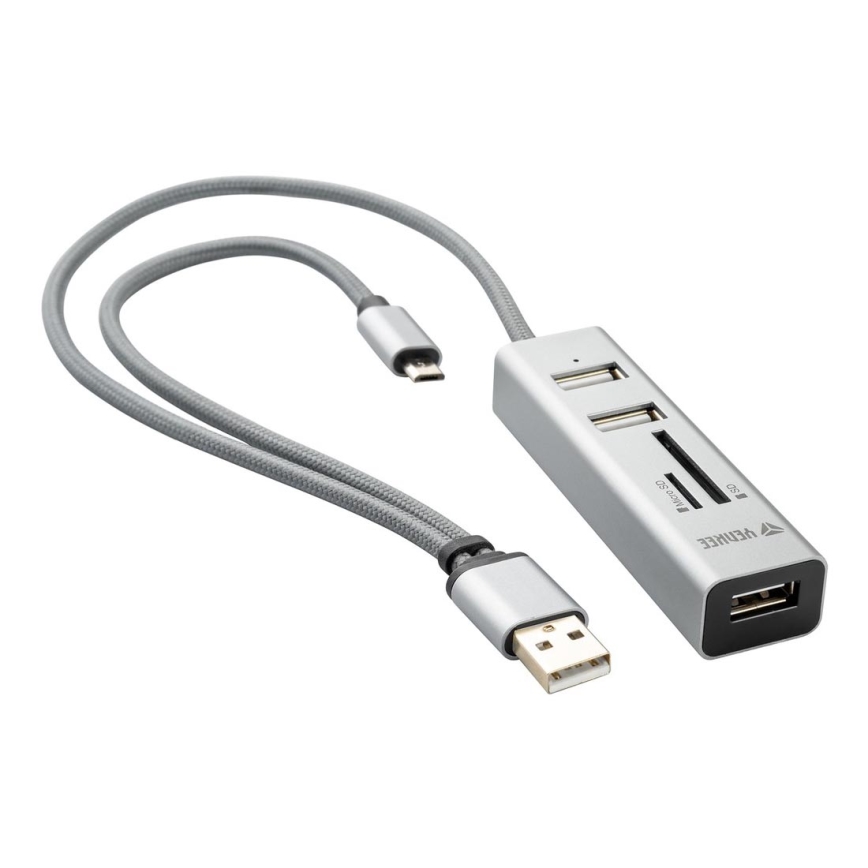 Yenkee - USB Splitter 2.0 en OTG en kaartlezer