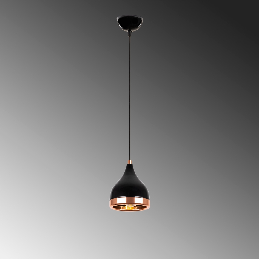 YILDO Hanglamp 1xE27/40W/230V zwart/koper