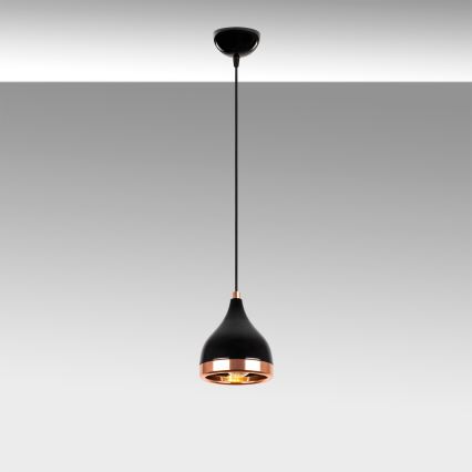 YILDO Hanglamp 1xE27/40W/230V zwart/koper