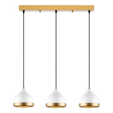 YILDO hanglamp 3xE27/40W/230V wit/goud
