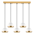 YILDO hanglamp 5xE27/40W/230V wit/goud