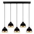 YILDO hanglamp 5xE27/40W/230V zwart/goud