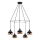 YILDO hanglamp 5xE27/40W/230V zwart/koper