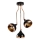 YILDO Hanglamp met Stang 3xE27/40W/230V zwart/koper