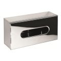Zakdoekdispenser 25x13 cm, roestvrij staal/zilver