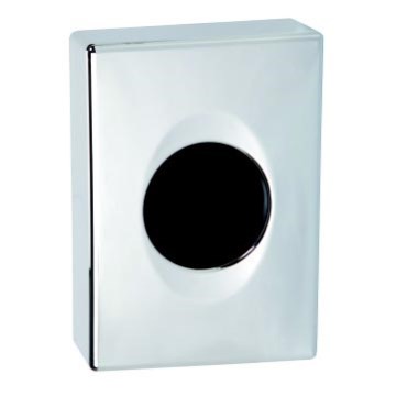 Zakjesdispenser 10 x 13,5 cm, zilverkleurig